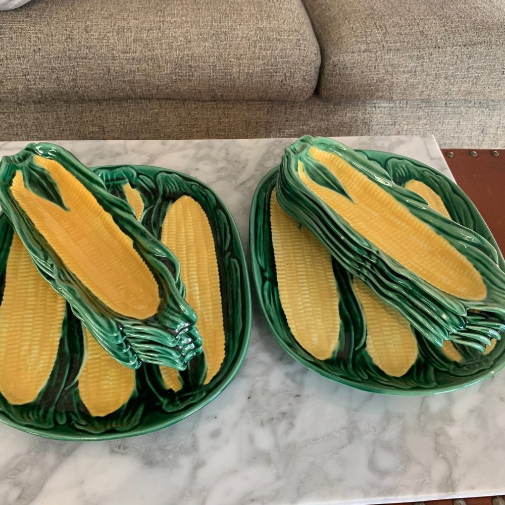 Glazed Ceramic Corn on the Cob Dishes, Portugal, 1960s - One of a Kind